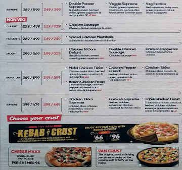 Pizza Hut menu 