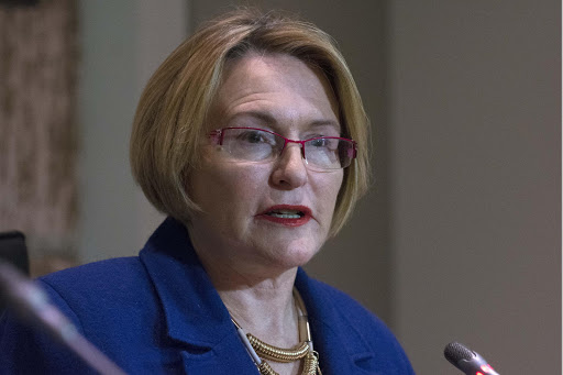 NOW : Helen Zille , DA leader, address the press. Pic: Trevor Samson