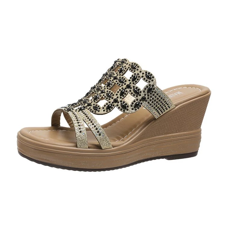 Title 18, Sandalias de cuña de plataforma para mujer de t...