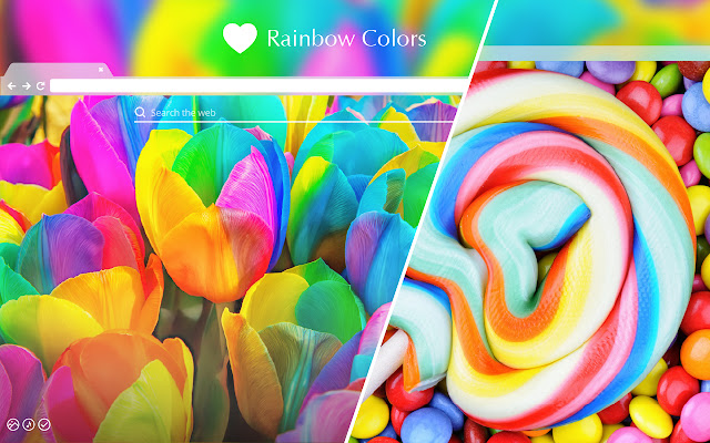 Rainbow Colors HD Wallpaper New Tab Theme