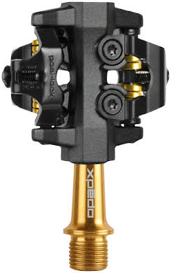 Xpedo CXR Pro Pedals - Dual Sided Clipless Titanium 9/16" Black/Gold alternate image 1