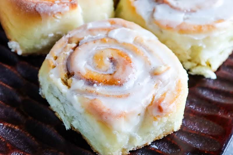 Cinnamon Roll On A Plate.