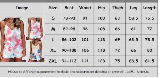 Title 1, Women Tie-Dye Printed Suspender Shorts