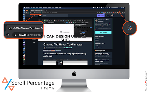 Scroll Percentage in Tab Title Extension