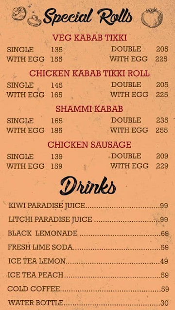 RollsKing menu 