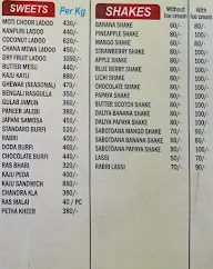 Prakriti Foods menu 1