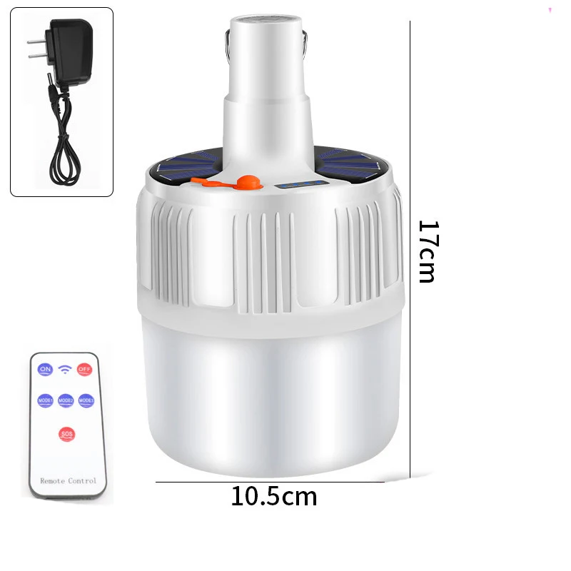 Oplaadbare LED Campinglamp op Zonne-energie Draagbaar met Afstandsbediening 60W 80W 100W Tentverlichting Outdoor