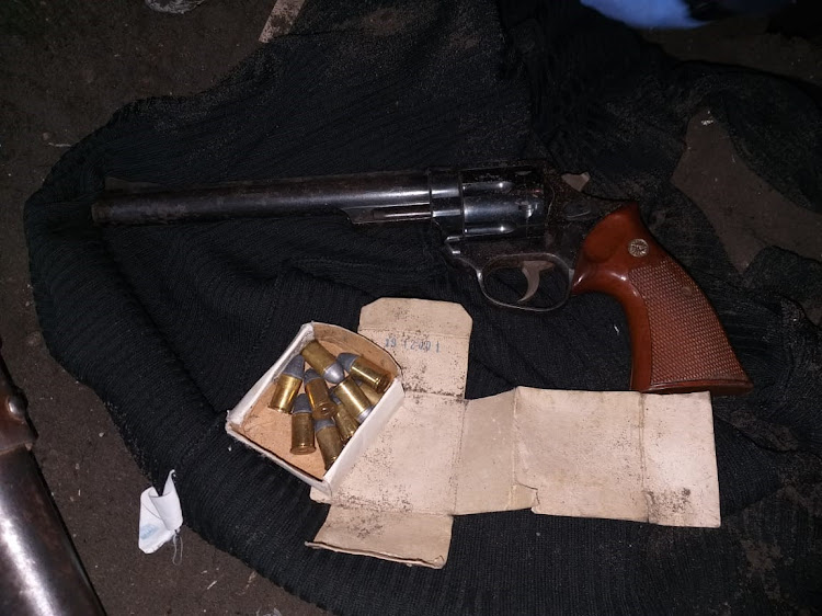Officers found a firearm and ammunition buried in the ground in Robinvale, Atlantis.
