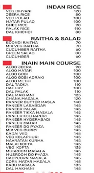 Acharya Tiffins menu 1