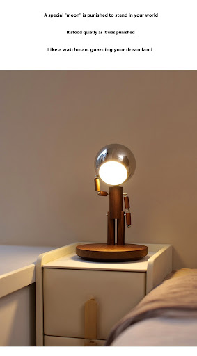 Title 2, Creative Moon Penalty Station Lamp Bedside Atmo...