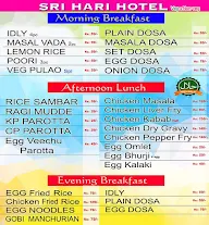 Shri Hari Hotel menu 1