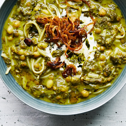 Ash Reshteh + Kashk and Sautéed Mint