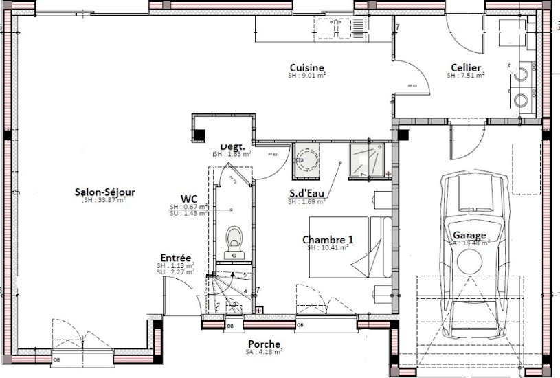  Vente Terrain + Maison - Terrain : 320m² - Maison : 98m² à Allonnes (72700) 