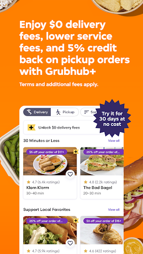 Screenshot Seamless: Local Food Delivery