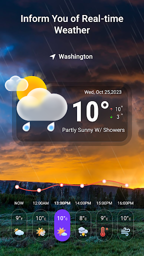 Screenshot Live weather -10 days forecast