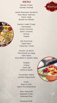 Kesariya menu 2