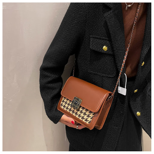 Title 6, Diagonal Small Bag Autumn and Winter Leisure Pl...