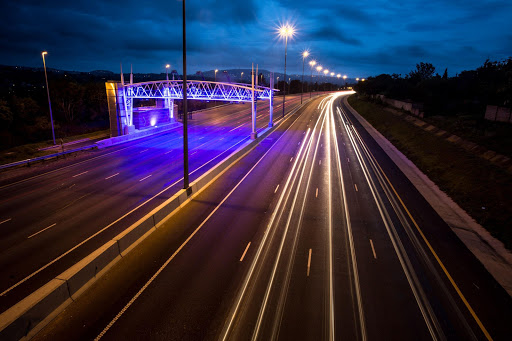 An e-toll gantry.