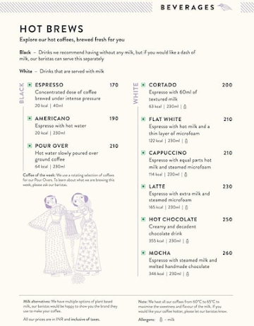 Blue Tokai Coffee Roasters menu 
