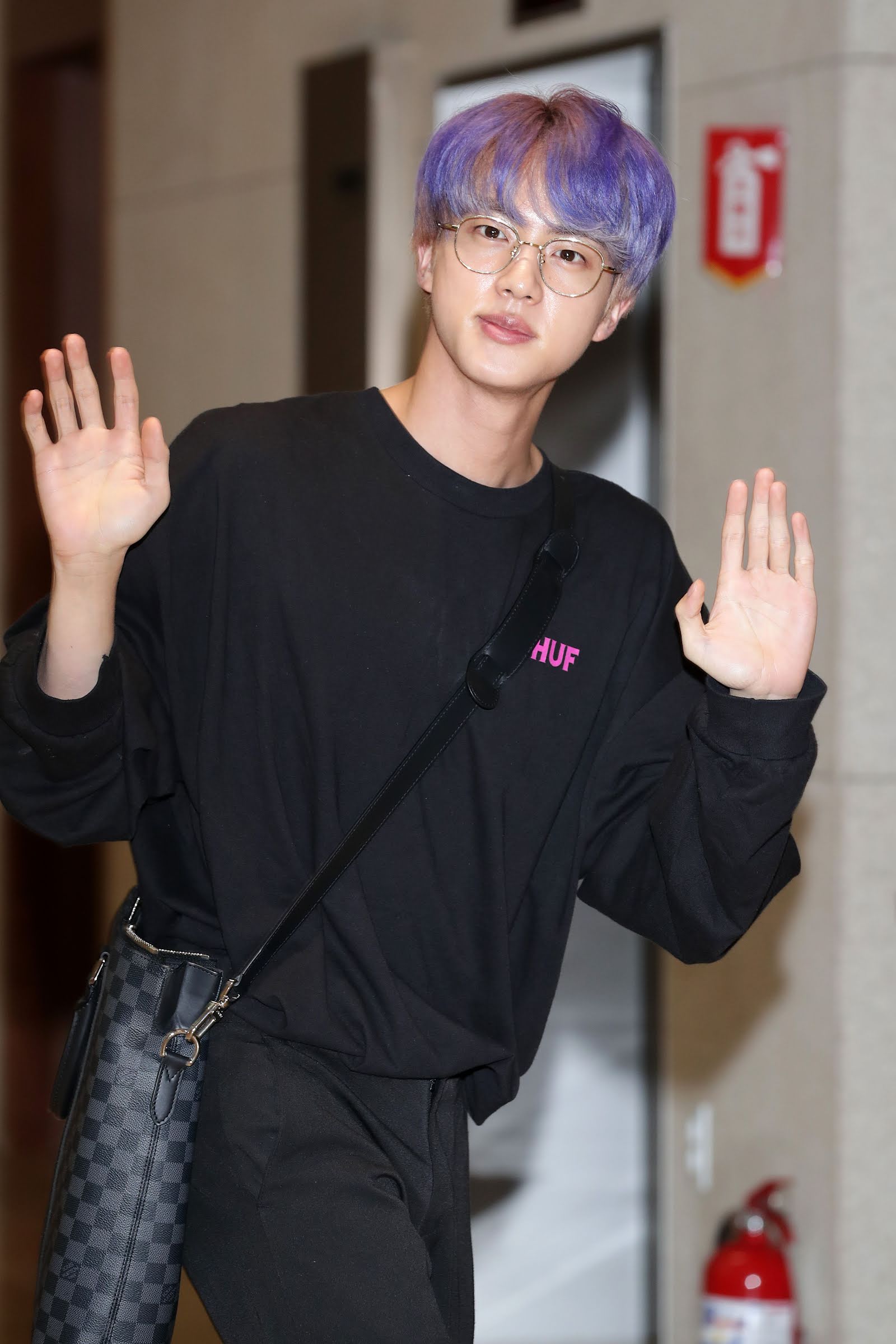 jin-of-boy-band-bts-aka-bangtan-boys-is-seen-upon-arrival-news-photo-1568045866