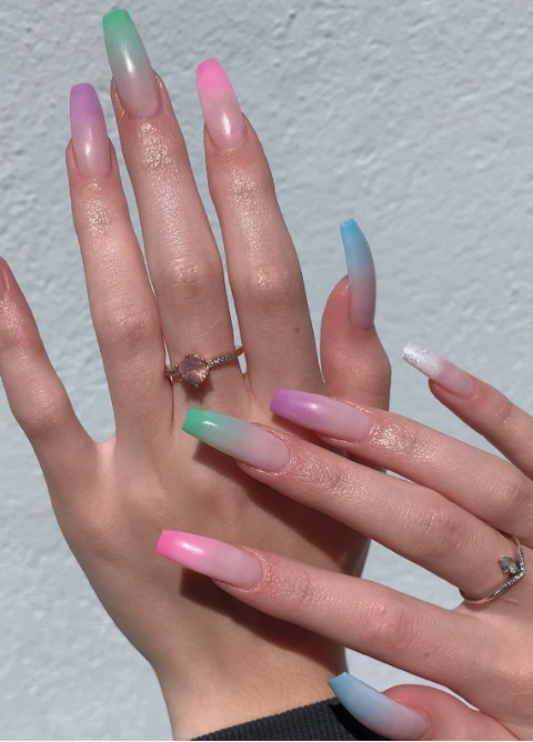  Soft Neon Pastels ombre