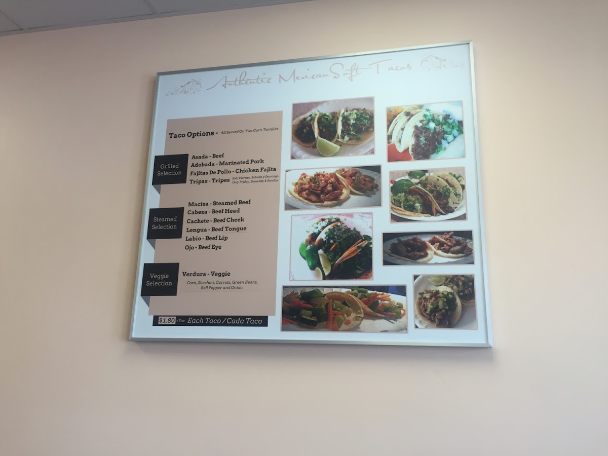 Lilly's Taqueria gluten-free menu