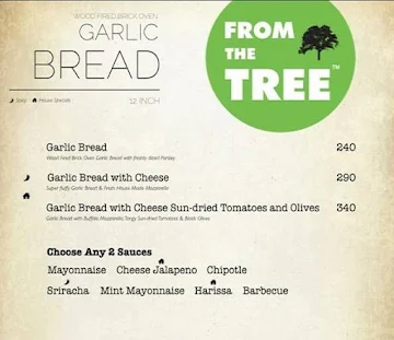 Cafe From The Tree menu 