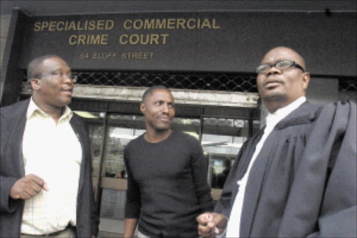 FLASHBACK: Lesedi FM presenter Thuso Motaung, businessman Joshua Ramme and attorney Zola Majavu during their case against the SABC. photo: Mohau Mofokeng