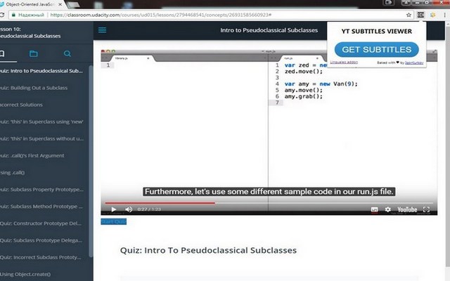 Udacity YT subtitles viewer Preview image 2