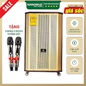 Loa Kéo Karaoke Nanomax Bluetooth Sk - 15X5 Bass 40 Tặng 2 Mic Đọc Được Usb Thẻ Nhớ Công Suất 620W Có Bánh Xe Cao Cấp