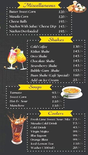 Cafe-Tude menu 