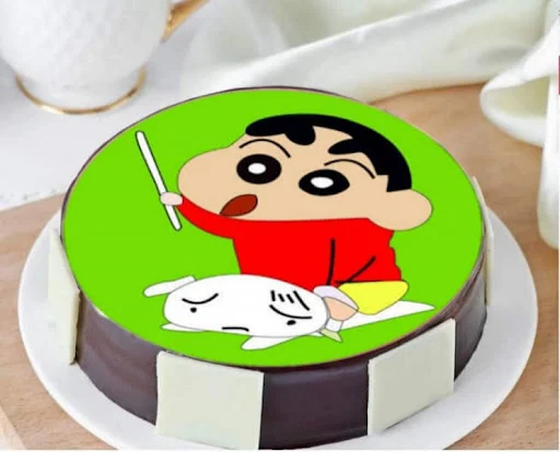 Sinchain And Shiro Photo Cake [Eggless]