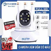 [Combo] Camera Ip Yoosee 2.0 3Anten 8Led - Kèm Thẻ Nhớ 32G