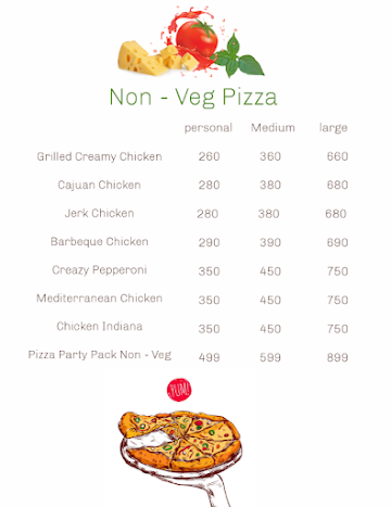Pizza Party menu 