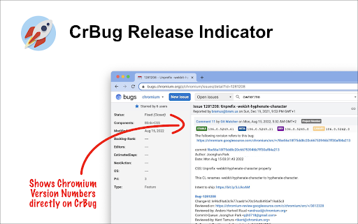 CrBug Release Indicator