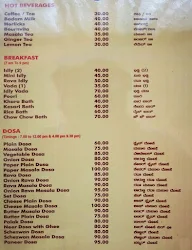 Rajathadri Palace menu 4