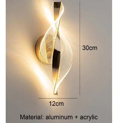 Golden Decoration Aluminum Wall Lamp Snowflake LED Corridor Lights. Stylish and energy-efficient lighting solution, perf