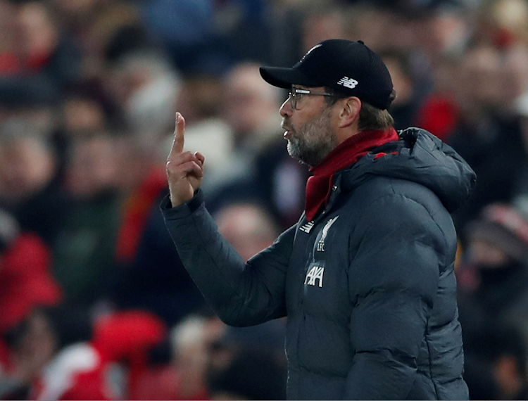 Liverpool manager Jurgen Klopp reacts during their Champions League match against Genk