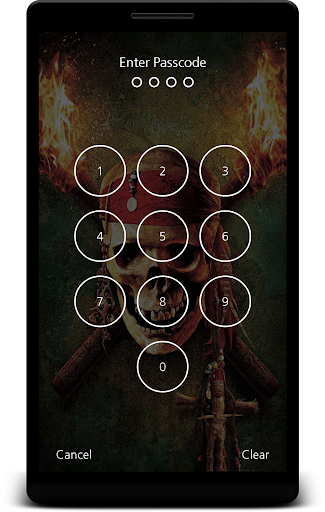 Fire Skulls Lock Screen