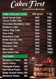 Cakes First menu 1