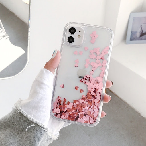 Title 4, Quicksand Flowing Love Silicone Phone Case. Pro...