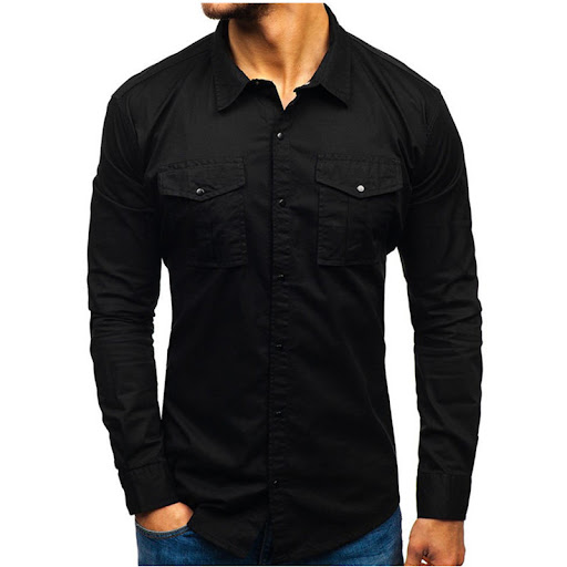 Title 4, Mens Autumn Winter Long Sleeve Blouse Cotton S...