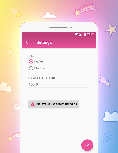 Cute weight tracker