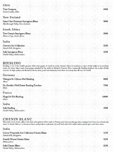 Soi & Sake - Taj Bangalore menu 