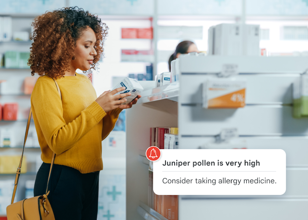 Femme dans une pharmacie