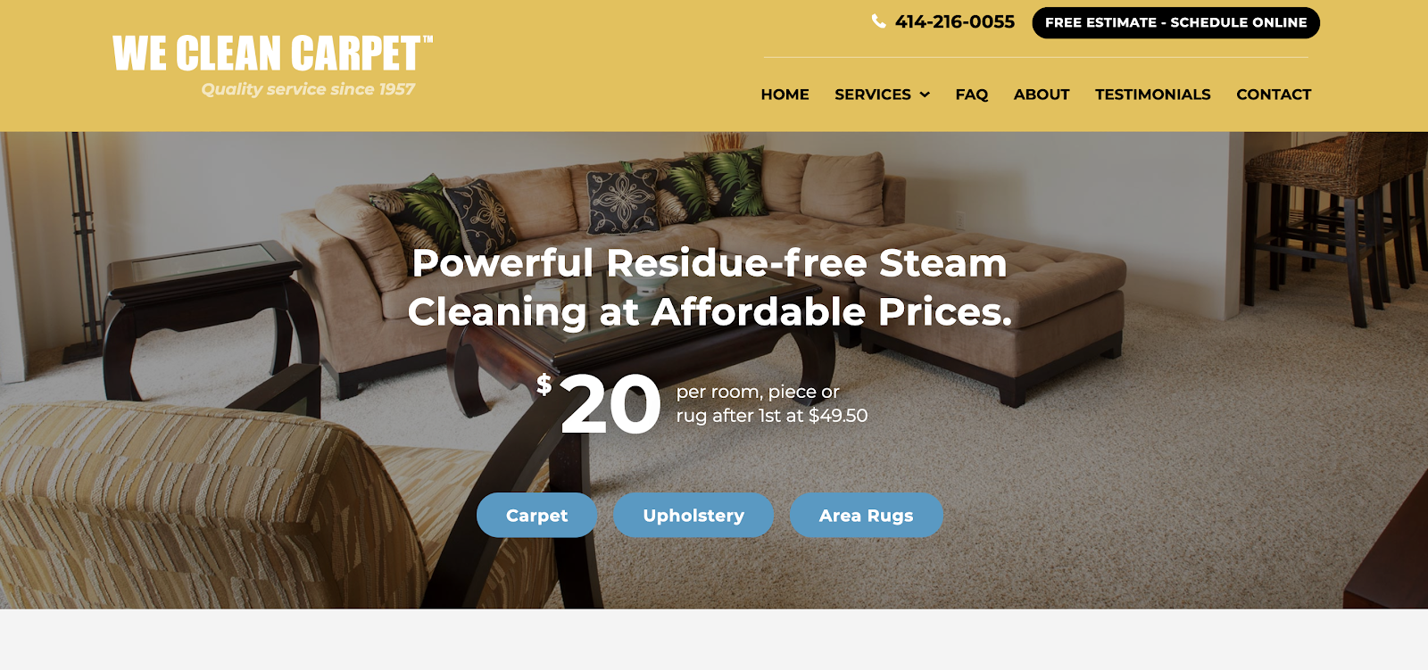 we clean carpet website