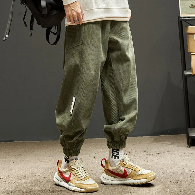 Men's Loose Harem Cropped Leisure Cargo Pants, Comfortable and Relaxed Fit, Versatile for Casual Wear, Perfect for Summe