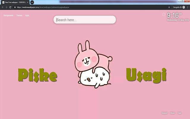 Piske and Usagi HD Wallpapers New Tab Themes