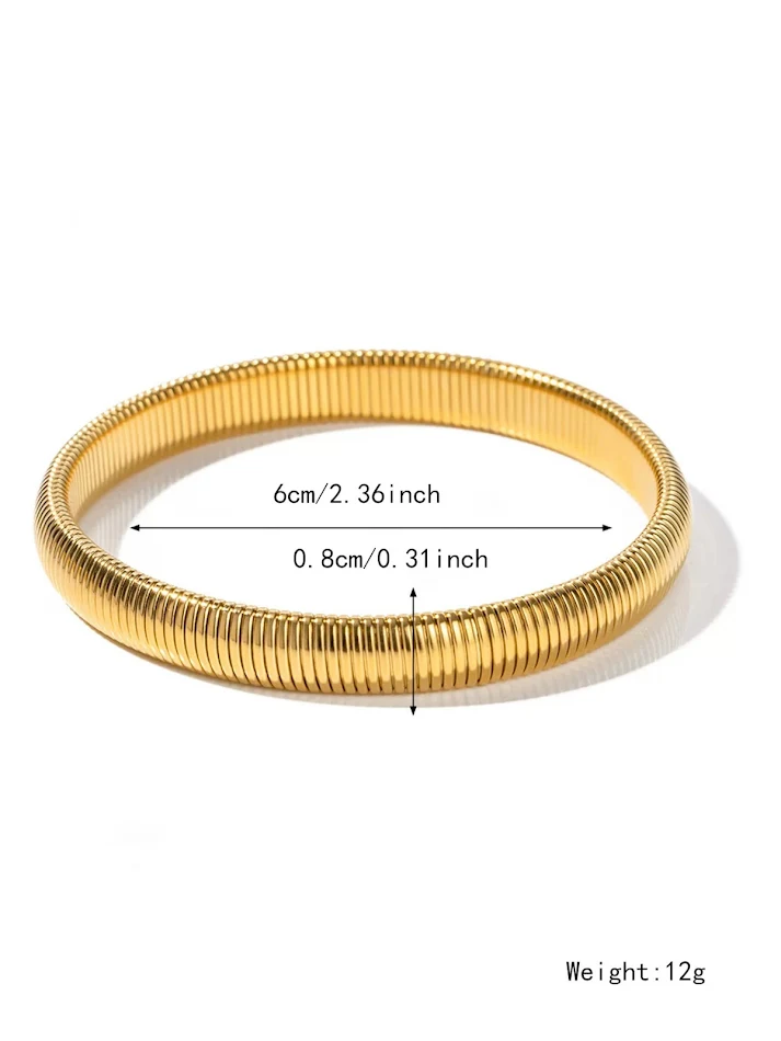 Damesmode stretch titanium stalen slangbot armband, flexibel en comfortabel, stijlvol en duurzaam, perfect voor een trendy look.
