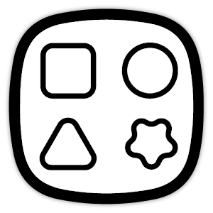 Squircle Lines Black UI - Icon Pack